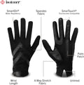 Isotoner Women'S Spandex Shortie Touchscreen Gloves - Waterproof Winter Gloves - Chic Chevron Design - Ideal for Driving and Daily Use,