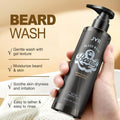 JVR Beard Wash and Beard Conditioner for Men, Beard Shampoo Cleanse and Reduces Frizz, Soften & Strengthens, Organic with Coconut, Aloe, Provides