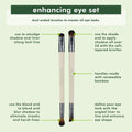 Ecotools Eye Enhancing Duo Makeup Brush Kit, for Enhanced Eye Look, Use to Define, Blend, Smudge, and Shade, 2 Piece Set