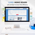 DOLLAR BOSS Monitor Memo Boards for Computers 2 Pcs Office Desk Accessories 11" X 3.1" Transparent Acrylic Monitor Side Panel Multifunction