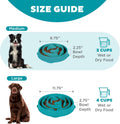 Outward Hound Fun Feeder Slo Bowl – Medium 2‑Cup Capacity, Slow Feeding, Small to Medium Dogs & Cats, Non-Slip, Turquoise, Drop Pattern Turquoise