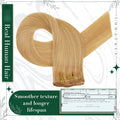 RUNATURE Clip in Extensions Real Human Hair, Remy Clip in Hair Extensions, Real Hair Extensions Clip Ins for Women, 10 Inch 50G 3Pcs, 6P24