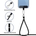 CACOE Cell Phone Lanyard 2 Pcs-1 Pcs Adjustable Neck Strap,1 Pcs Wrist Strap, 2 Pcs Pads, Universal Crossbody, Multifuctional Compatible with Most