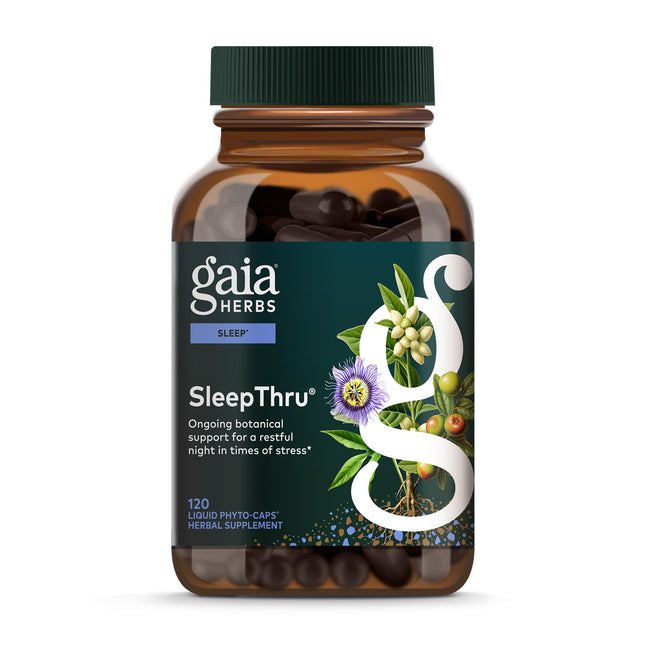 Gaia Herbs Sleepthru - Natural Sleep Support Supplement with Organic Ashwagandha