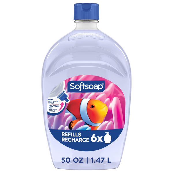 Softsoap Aquarium Liquid Hand Soap, Kitchen and Bathroom Hand Soap, 50 fl oz Refill Aquarium 50 Fl Oz (Pack of 1)