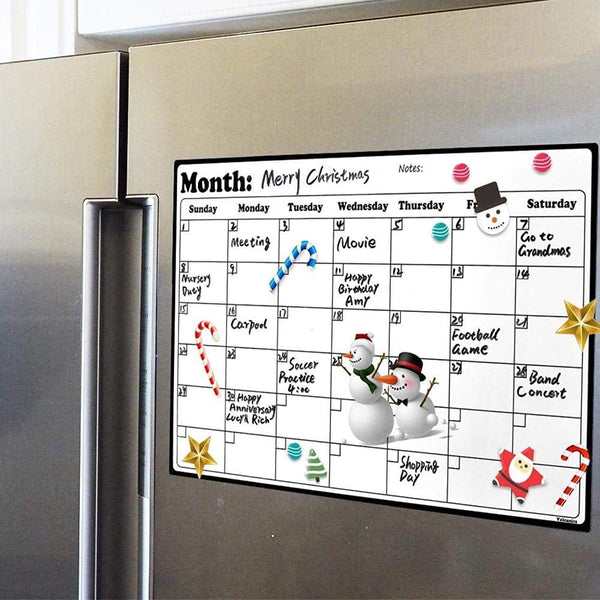 Fridge Calendar Magnetic Dry Erase Whiteboard Calendar For Refrigerator Planners 16.9 Inches X 11.8 Inches 16.9"W x 11.8"H