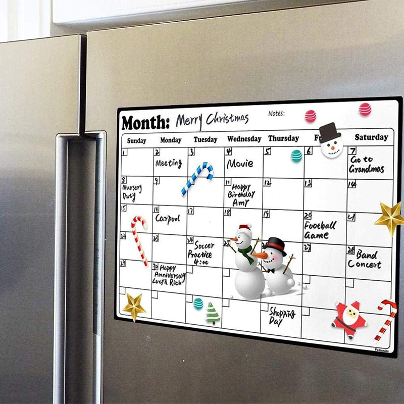 Fridge Calendar Magnetic Dry Erase Whiteboard Calendar For Refrigerator Planners 16.9 Inches X 11.8 Inches 16.9"W x 11.8"H