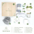 Birthday Gifts for Woman, Get Well Soon Gift Baskets for Women, Relaxing gifts for Women, Self Care Gifts, Spa kit for Woman, Wooden Box, Green