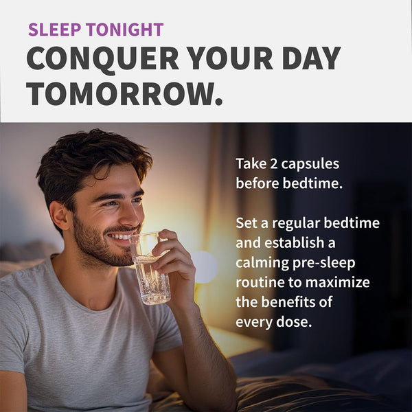 12-in-1 Melatonin Sleep Capsules - Natural Sleep Aids for Adults with Melatonin 5mg and Magnesium Glycinate 500mg, Sleep Aid with Ashwagandha, L
