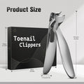 FERYES Angled Head Long Handled Toenail Clipper for Seniors - Large Wide Jaw Nail Clipper with Catcher for Thick Nails - Easier Trimming,