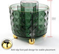 Dark Green Pen Pencil Holder for Desk, 360Â° Rotating Pen Organizer, Green Office Supplies, Cute Pen Holder, 6-Compartment Pencil Holder Rotating