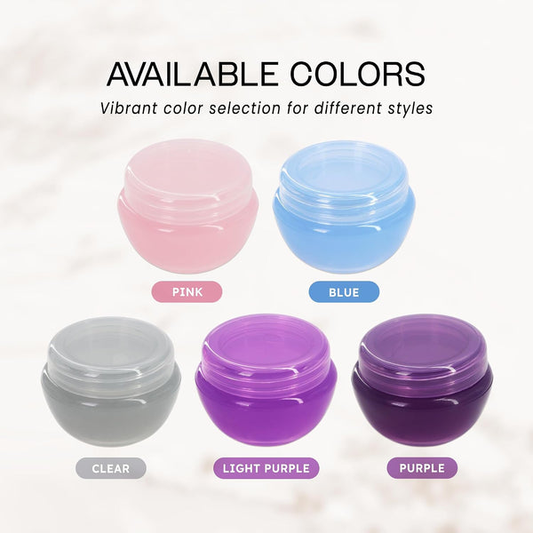 Beauticom 10G/10ML Frosted Container Jars with Inner Liner for Scrubs, Oils, Salves, Creams, Lotions, Makeup Cosmetics, Nail Accessories, Beauty
