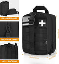 Medical Molle Pouch Tactical - 1000D Nylon First Aid Pouch, Big Capacity EMT Pouch Utility, Heavy Duty Military Grade Rip-Away Ifak Pouch for Home