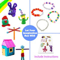 VLUSSO Arts and Crafts Supplies for Kids DIY Craft Kits Art Supplies Materials Kids Crafts Set with Pipe Cleaners Craft Box Preschool Homeschool