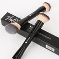 Ducare Foundation Brush Contour Bronzer Double Ended Makeup Brush for Blending Liquid Powder Concealer Cream Blush Buffe Black