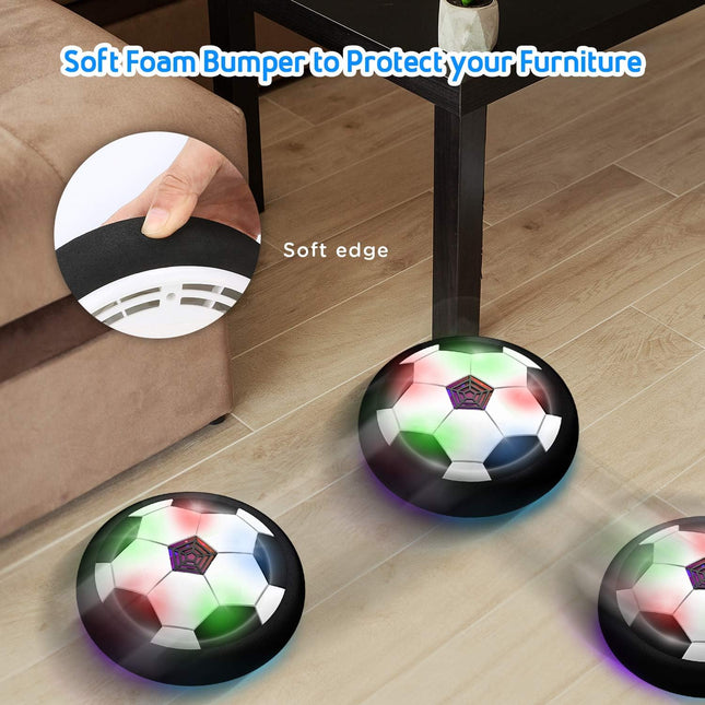 Toyk Boy Toys - LED Hover Soccer Ball - Air Power Training Ball Playing Football Indoor Outdoor Game - Birthday Gifts fo