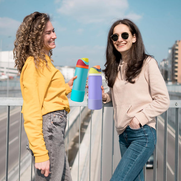 Yoelike 2PCS 2 Colors Silicone Water Bottle Boot for Owala, Anti-Slip Protective Sleeve for Freesip/Twist/Flip, Watter Bottle Accessories, Bottom