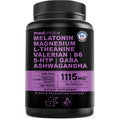 12-in-1 Melatonin Sleep Capsules - Natural Sleep Aids for Adults with Melatonin 5mg and Magnesium Glycinate 500mg, Sleep Aid with Ashwagandha, L