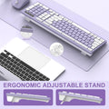 Wireless Keyboard and Mouse Combo Silent for Office and Home(Purple)