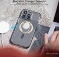 Magnetic Phone Ring Holder, Double Adjustable Gym Finger Ring Grip and Stand, Removable Phone Grip, for Iphone, Ipad and Smartphones, Compatible
