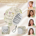 2 PCS Shower Cap Adjustable Reusable Double Waterproof Layer Elastic Hair Bath Cap Cute Aesthetic for Women Girls-Leaf I6-Leaf