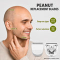Trimmer Replacement Blades #2068-300 Compatible with Wahl Peanut Clipper | 2 Pack White Professional Peanut Clipper/Trimmer Snap-on Replacement
