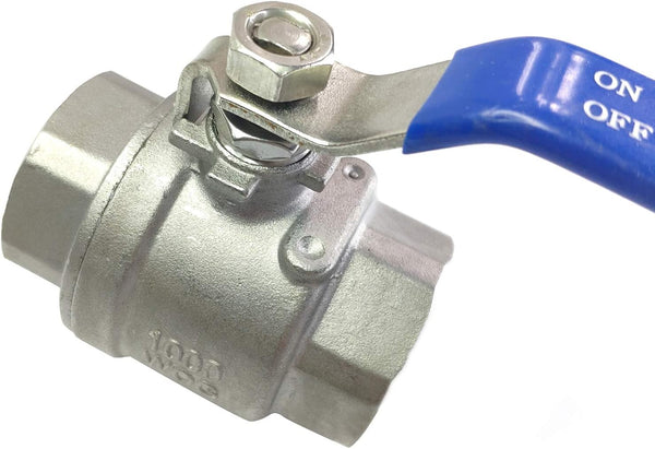 1" Female Ball Valve NPT Thread 316 Stainless Steel Full Port Ball Valve WOG1000 1 Inch