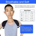 Men and Women Posture Corrector Back Support Strap, Compact Upper Support for Back, Neck, and Shoulders (Black) Medium (LB 121-143)