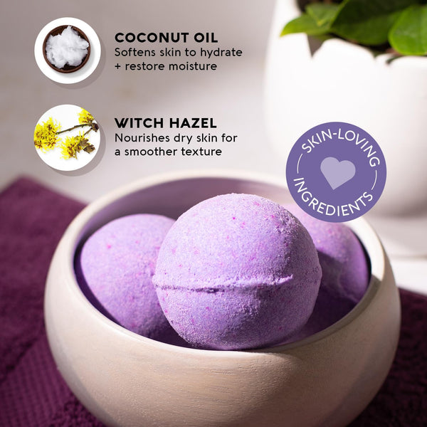 Nature'S Beauty Lavender & Rosemary Bath Bomb Multi-Pack - Luxury Fizzy Spa Bath Bomb to Help Calm, Soothe + Revive Dull and Dry Skin Made with