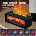 Fireplace Humidifier Diffuser, 7 Colors Flame Diffuser for Essential Oils, Fire Aroma Diffuser with Remote, Air Humidifiers Aromatherapy Diffuser
