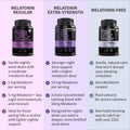 12-in-1 Melatonin Sleep Capsules - Natural Sleep Aids for Adults with Melatonin 5mg and Magnesium Glycinate 500mg, Sleep Aid with Ashwagandha, L