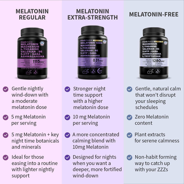 12-in-1 Melatonin Sleep Capsules - Natural Sleep Aids for Adults with Melatonin 5mg and Magnesium Glycinate 500mg, Sleep Aid with Ashwagandha, L