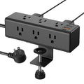 CCCEI Desk Clamp Power Strip with 9 Outlets, Desktop Edge Mount Surge Protector with USB-A and USB-C Ports, Widely Spaced Desk Outlet Fast