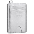 Ecovision Slim Minimalist Front Pocket Wallet, RFID Blocking Credit Card Holder Wallet with Detachable D-Shackle for Men Women