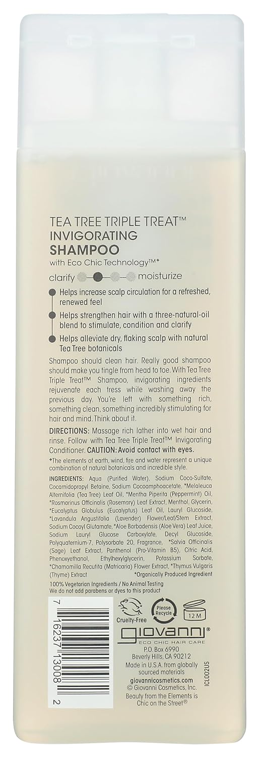 Giovanni, Invigorating Shampoo, Tea Tree, 8.5 Oz