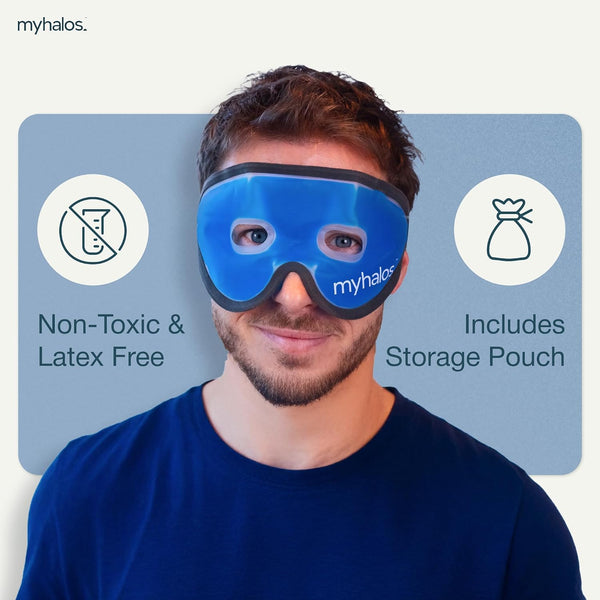 Cooling Eye Mask - Reusable Gel Eye Mask Cold Pack - Our Ice Eye Mask Soothes Puffy Eyes & Dark Circles - Relieve Your Headaches & Sinus Pain with
