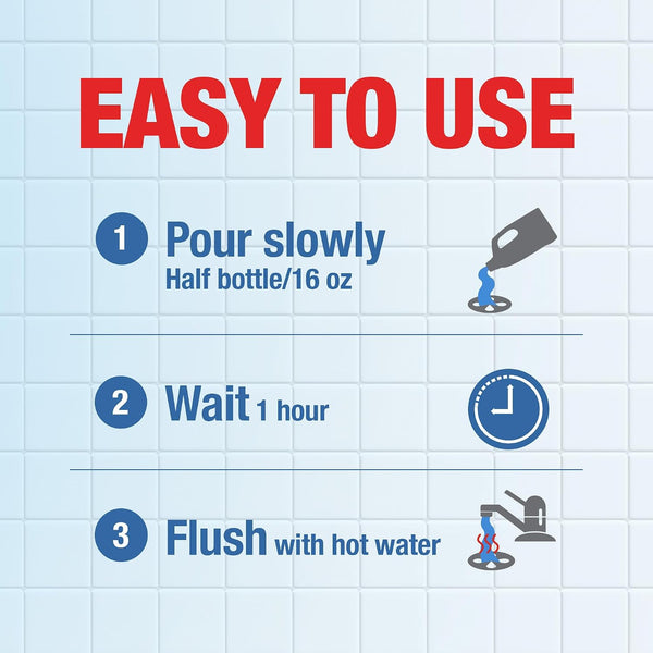 Drano Balance Drain Clog Remover and Cleaner, Non-Corrosive Formula, Safe on All Pipes and Septic Tanks, Formulated Using Only Essential
