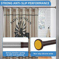 Matte Bronze Shower Curtain Rod,1 Inch Diameter Stainless Steel Adjustable Spring Tension Rods 32 to 68",With Holders,Anti-Slip,Curtain Rods No