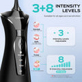 COSLUS C30 Water Dental Flosser Pick for Teeth: 4 Modes Cordless Portable 300ML Larger Tank Water Teeth Cleaner IPX7 Waterproof Flossing Cleaning