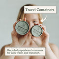 Shampoo & Conditioner Bar Set | Peppermint + Eucalyptus | with Travel Container and Cedar Tray | Natural Salon Quality Shampoo, Zero Waste &