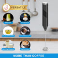 Double Whisk Milk Frother, Handheld Electric Blender stick, Drink Mixer with Food Grade Stainless Steel Stirrer, Battery Operated Foam Maker for