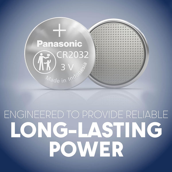 Panasonic CR2032 3.0 Volt Long Lasting Lithium Coin Cell Batteries in Child Resistant, Standards Based Packaging, 10 Pack 1 Count (Pack of 10)