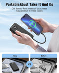 AsperX 2-Pack 10000mAh Portable Charger with Built-in Cables, USB-C Output Power Bank Fast Charging, LED Display Travel Essential Battery Pack for