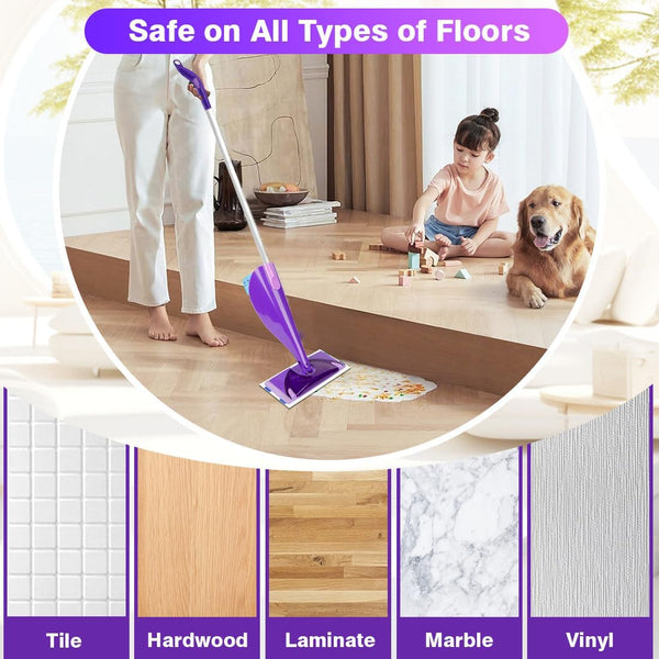 Orighty Dry Mop Pads Refill Compatible with Swiffer Wetjet, Multi-Layer Mopping Pads, Multi Surface Wetjet Hardwood Floor Cleaner Spray Mop Pads