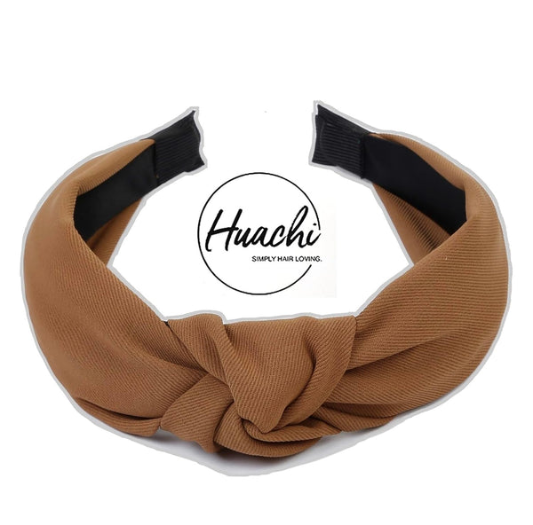Knotted Headbands for Women Non Slip Fashion Knot Headband Fall Outfits Beige Brown Leopard Head Band