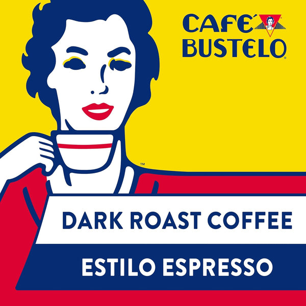 Café Bustelo Espresso Style Dark Roast Ground Coffee, 10 Oz. Can | Packaging May Vary 10 Ounce (Pack of 1)