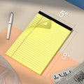 5" x 8" Yellow Legal Pads Writing Pads 12 Pack of Notepad 80gsm Paper Small College Ruled Note Pads Perforated Memo Pads 30 Sheets Yellow Paper