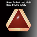 Reflective Slow Moving Vehicle Sign,Slow Moving Vehicle Triangle - 14"x16" 80 Mil thick Engineering Grade Plastic SMV Sign for Tractor,Golf