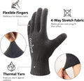 COOLJOB Warm Fleece Knit Winter Gloves for Men Women, Touch Screen Fingers, Non-slip Silicone Grip and Elastic Cuff X-Large (Pack of 1) Dark Gray