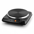 OVENTE Electric Countertop Single Burner, 1000W Cooktop with 7.25 Inch Cast Iron Hot Plate, 5 Level Temperature Control, Compact Cooking Stove and